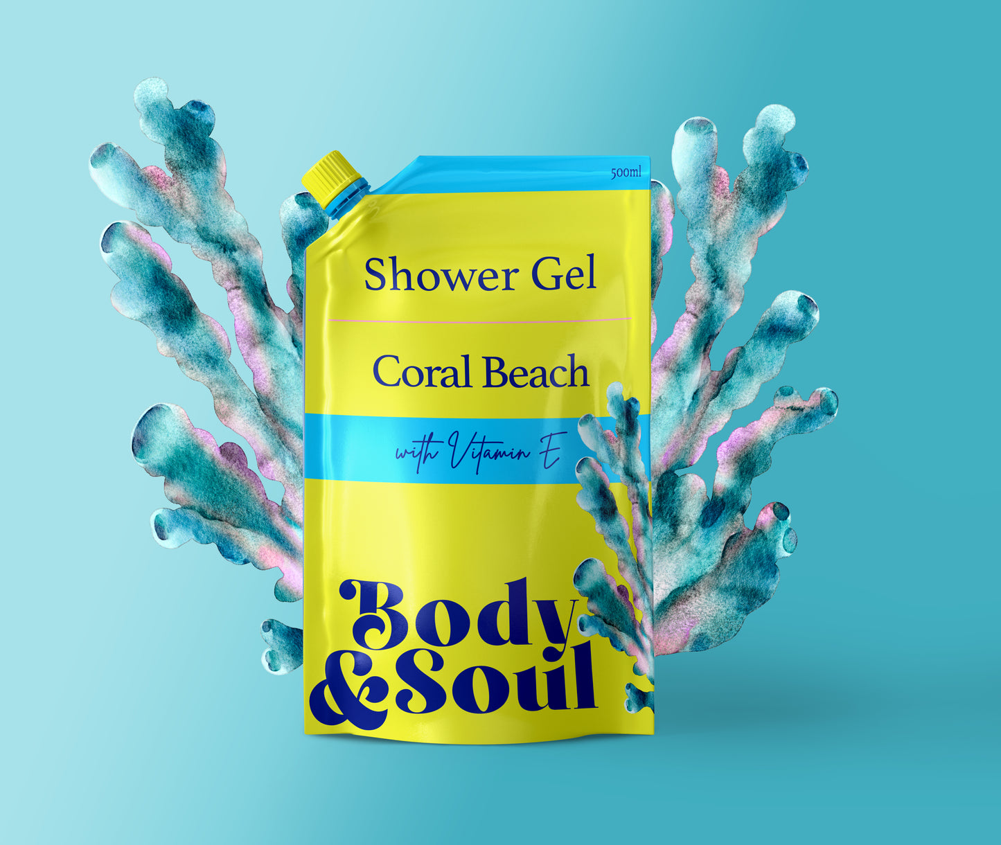 Coral Beach Shower Gel with Vit E 500ml