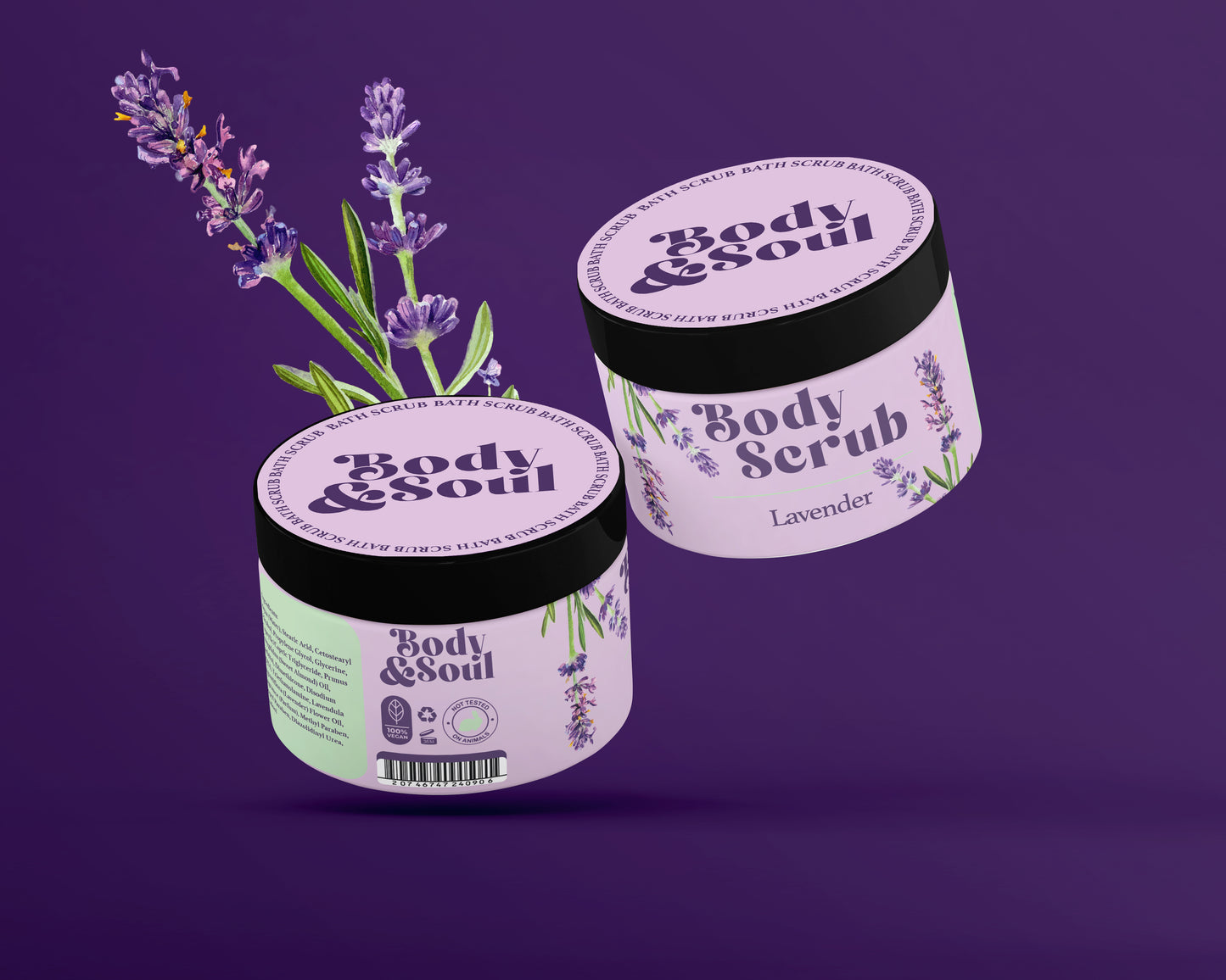 Lavender Infused Body Salt Scrub 300g