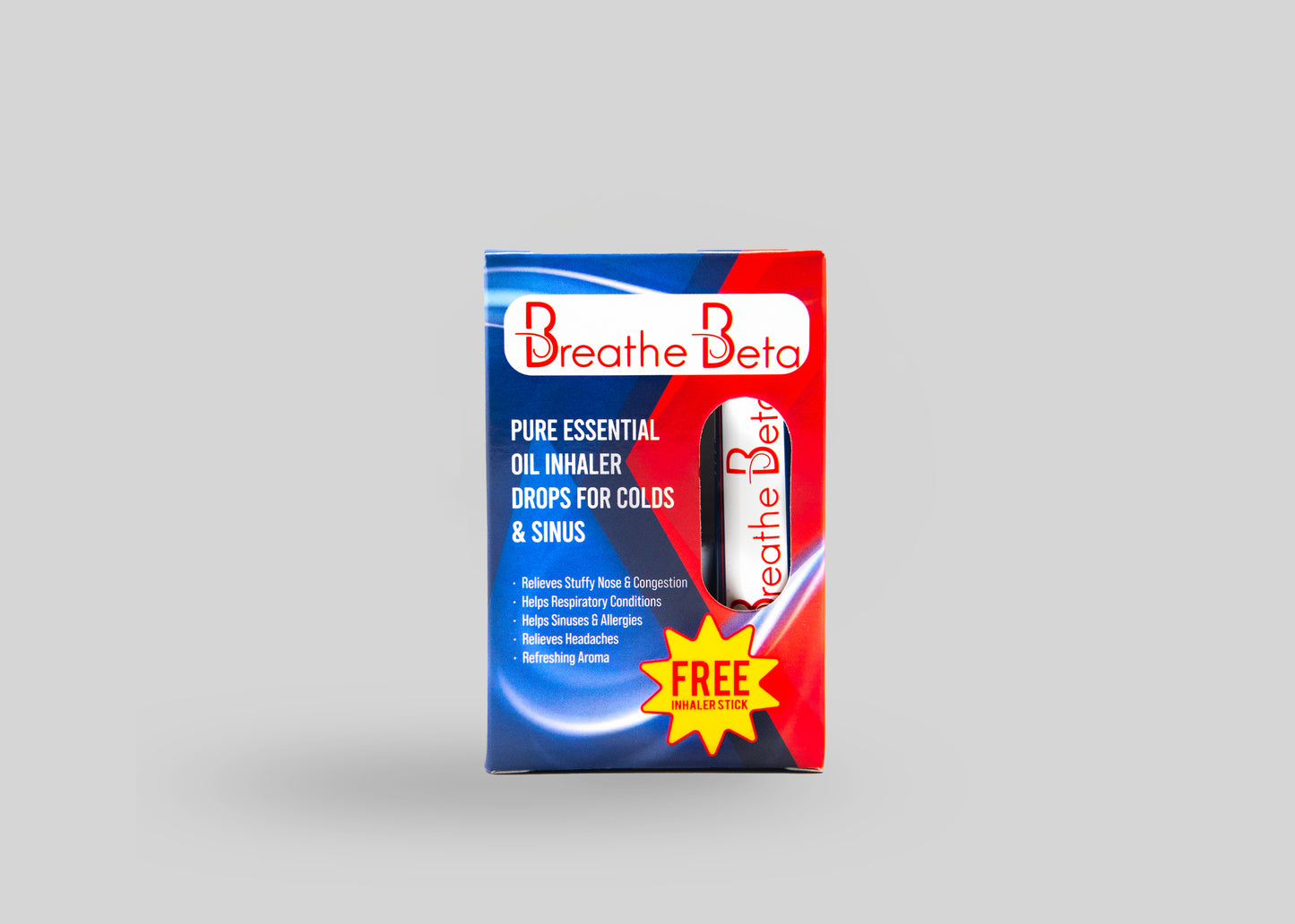 Breathe Beta Pure Essential Oil Drops (with free stick inhaler) 10ml